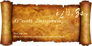 Ónodi Zsuzsanna névjegykártya